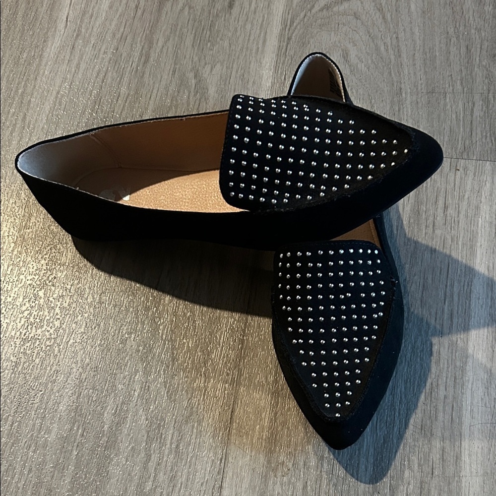 R2 Black Loafers with Silver Studs (NWOT) - Picture 2 of 8